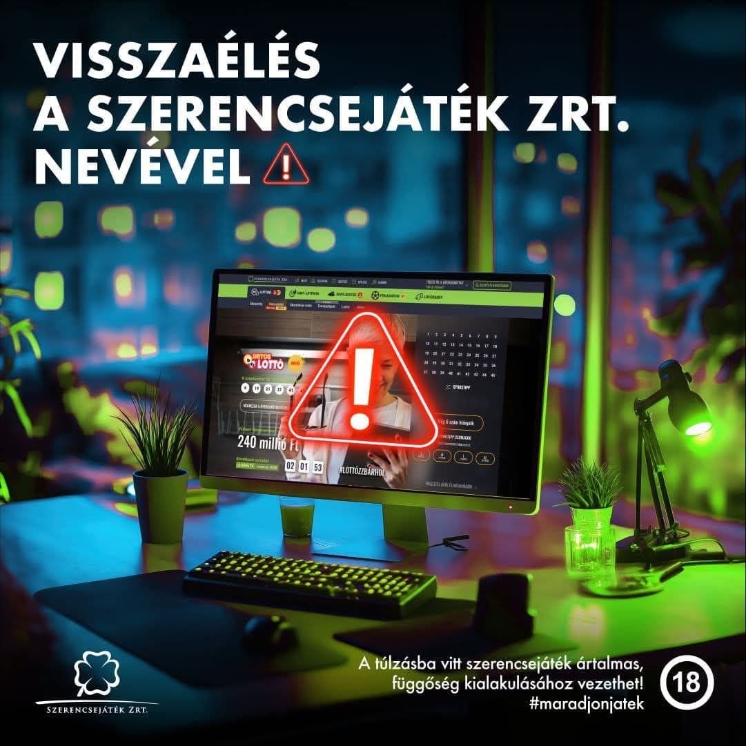 Hamis videókkal verik át a játékosokat – A Szerencsejáték Zrt. nevében csalók hirdetnek